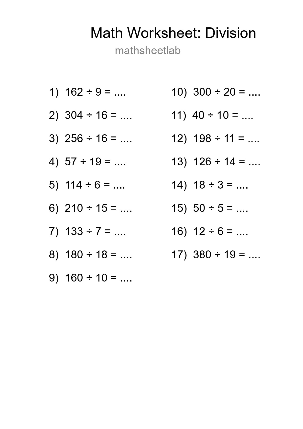 Free 17 Division Math Worksheet For Grade 2 With Answers - Part 70