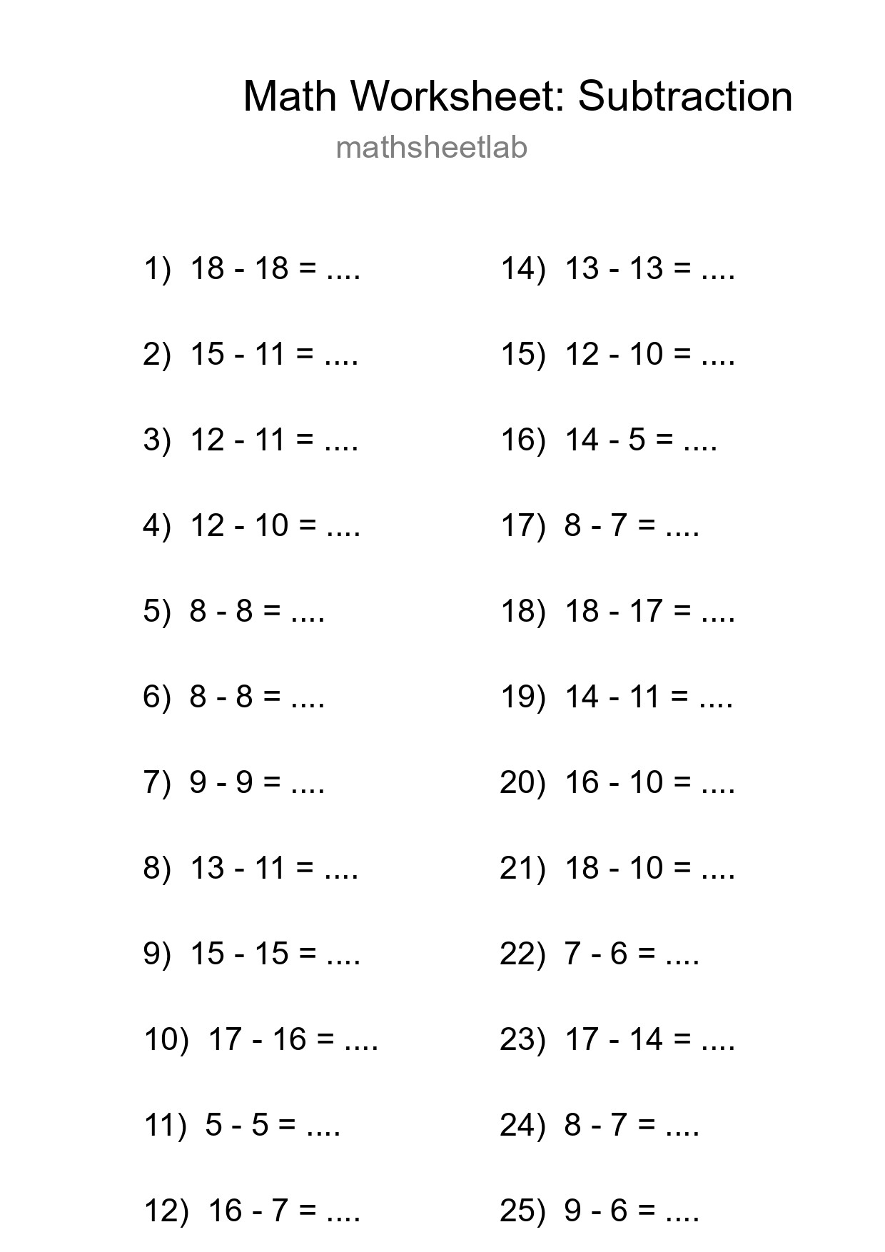 Free 26 Subtraction Math Worksheet For Grade 2 - Part 162