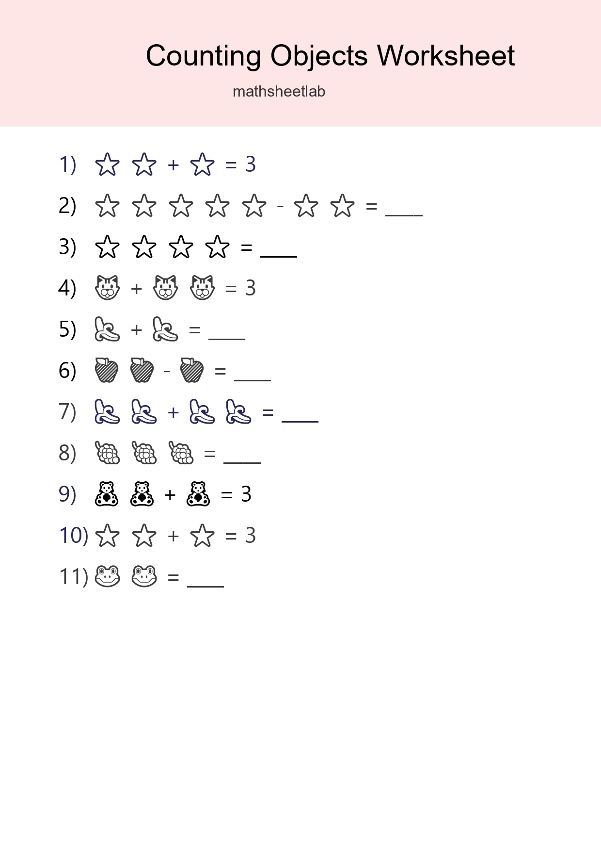 Learn Counting With Pictures Worksheet (Pre-K) - Part 267