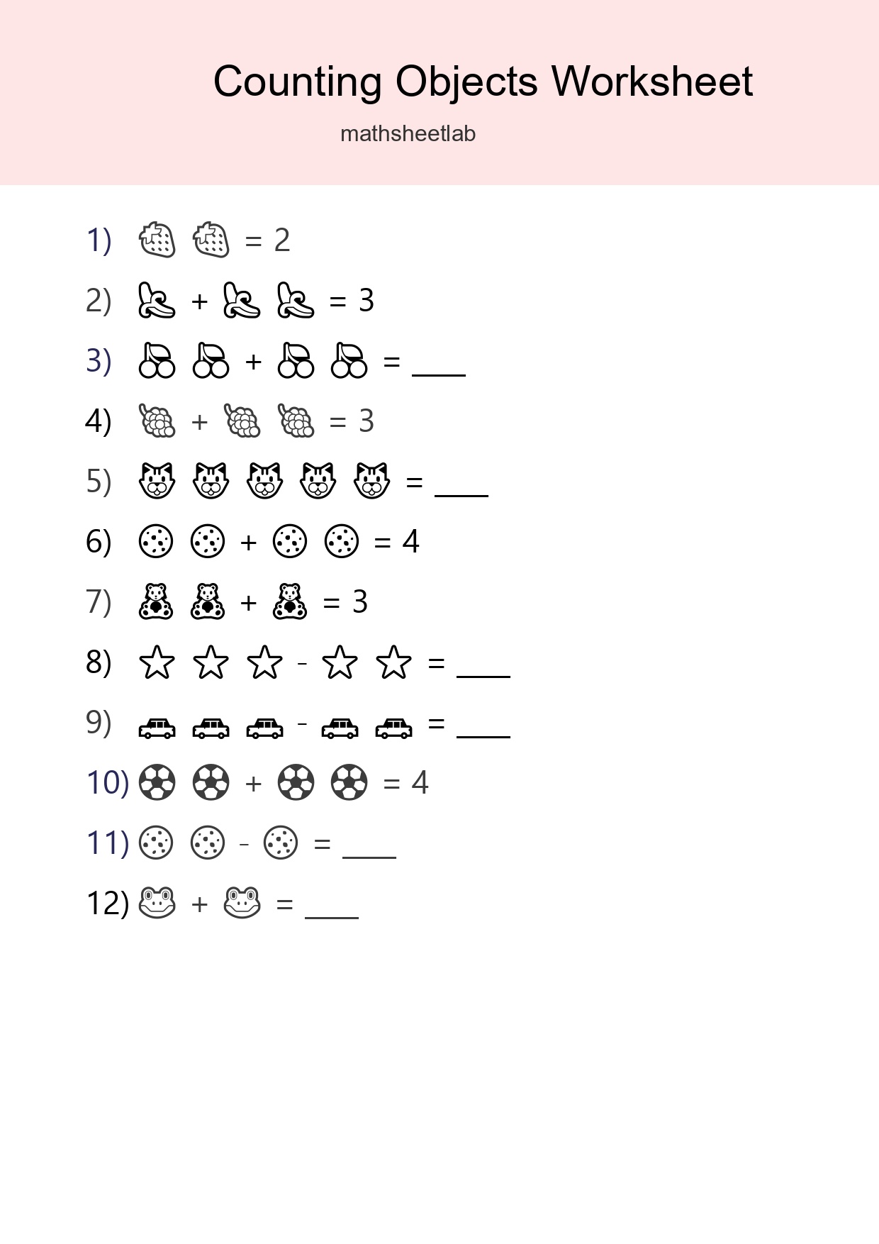 Learn Counting With Pictures Worksheet (Pre-K) - Part 80