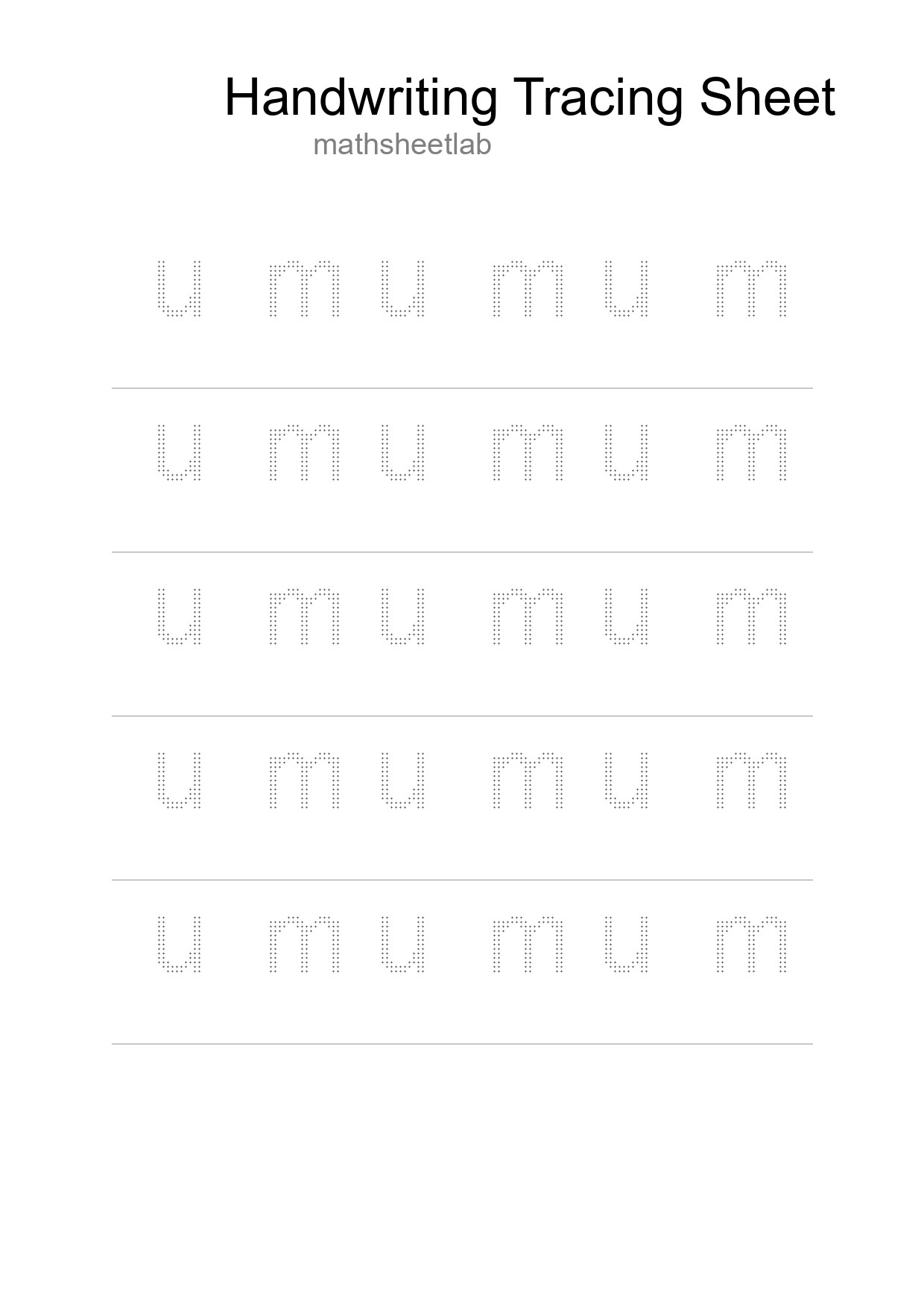 Printable Tracing Worksheet For Kids - Part 142