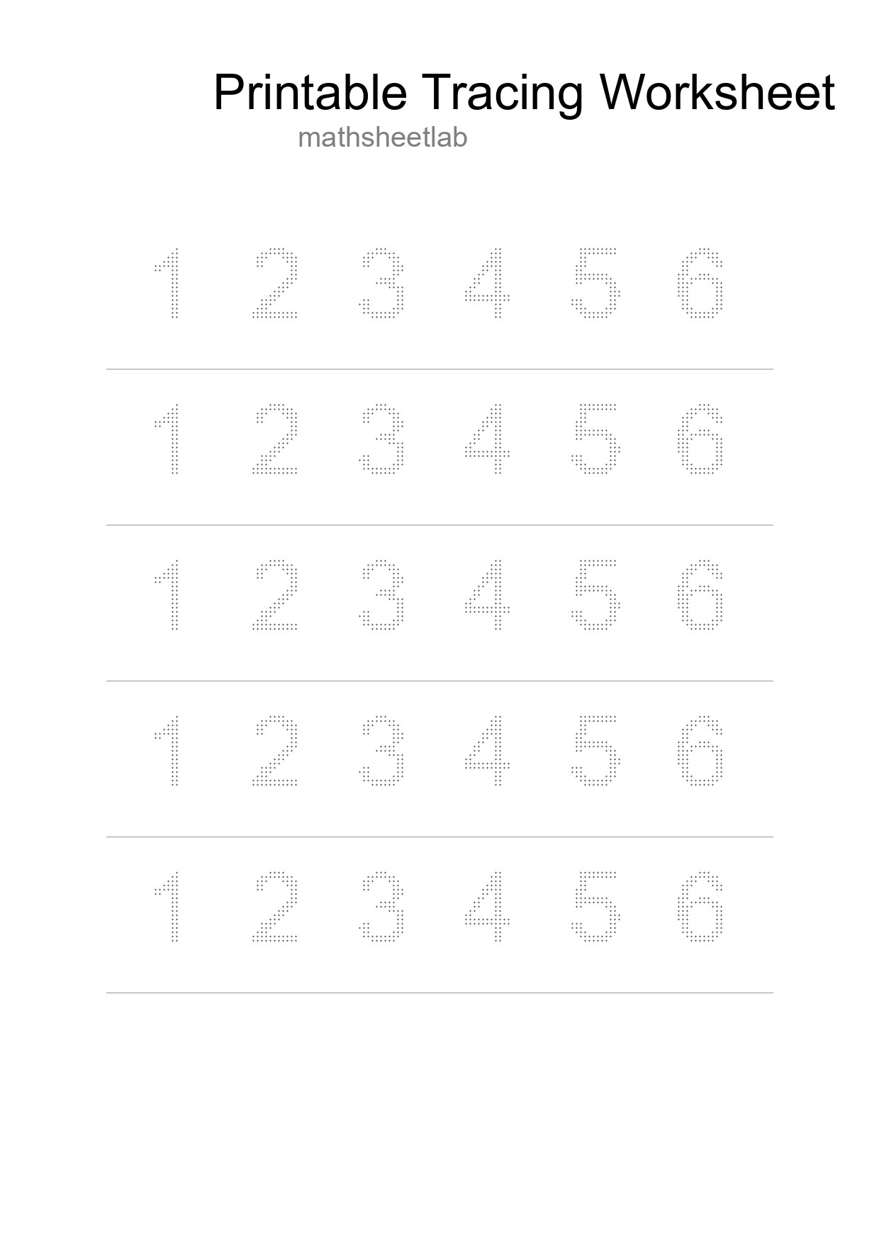 Printable Tracing Worksheet For Kids - Part 208