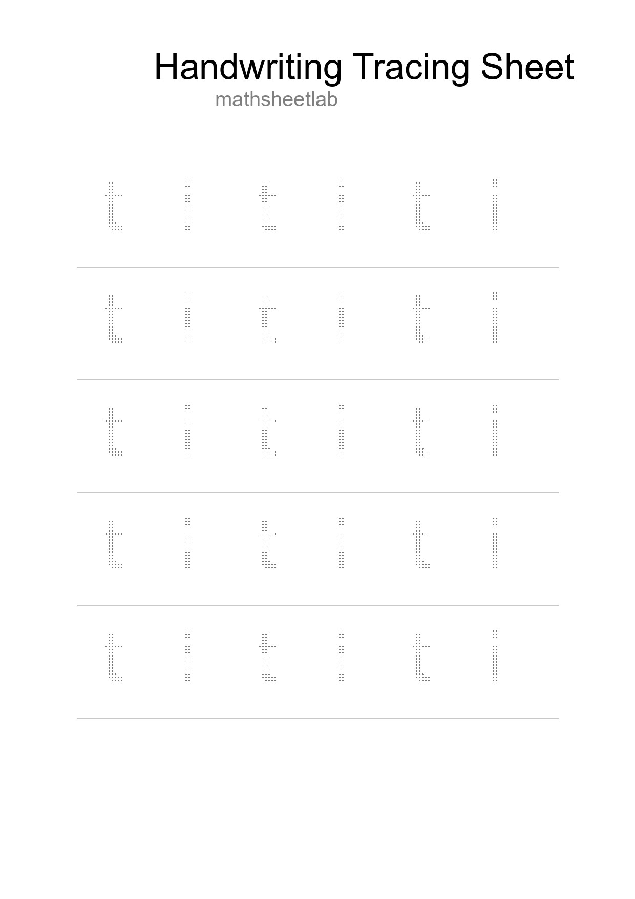 Printable Tracing Worksheet For Kids - Part 252